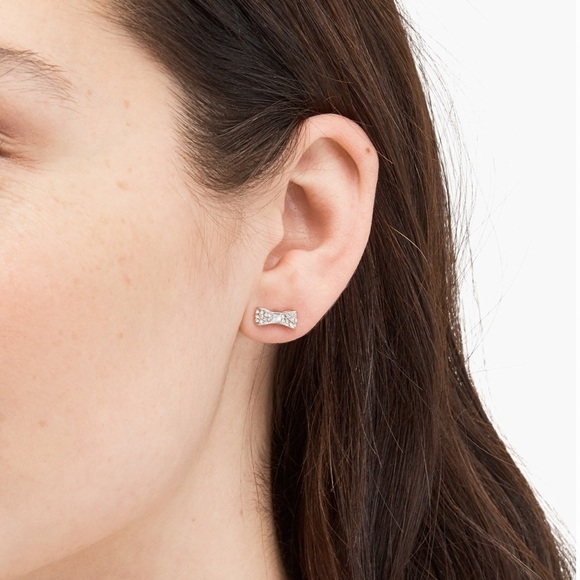 KSNY♠️GOLD PAVE READY SET BOW STUDS NWT🎀 - Picture 2 of 6